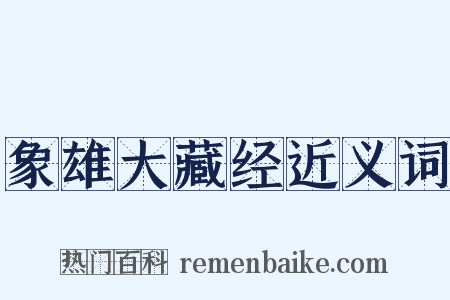 象雄大藏经近义词是什么意思的图片